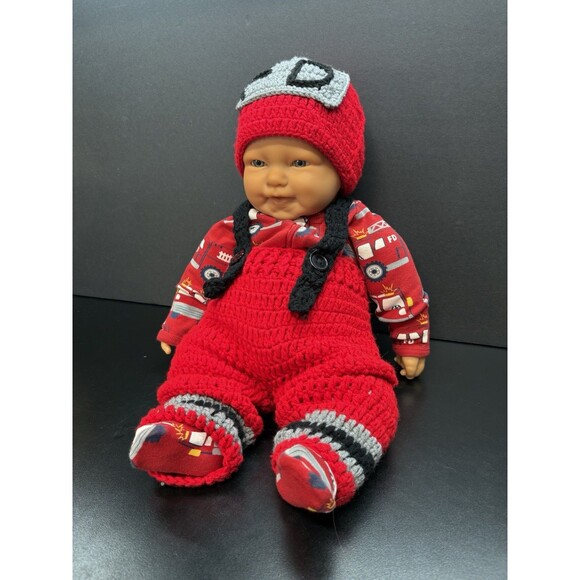 Infant Fire Department Crochet Real Life Baby - Picture 5 of 7